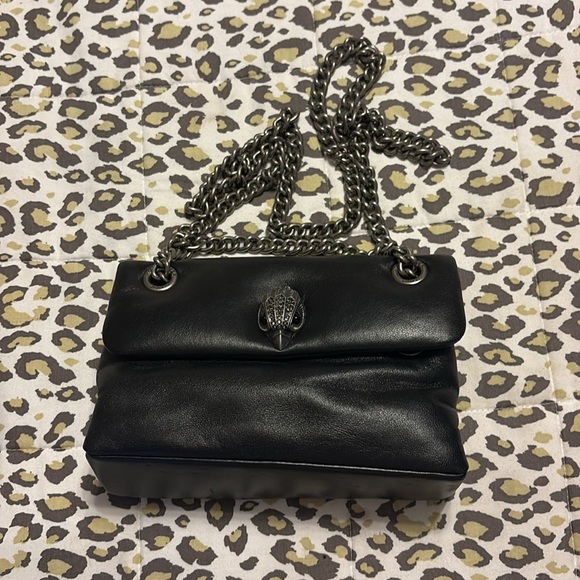 Kurt Geiger Black Leather Bag with Chain Strap and Dust Bag - Picture 6 of 10